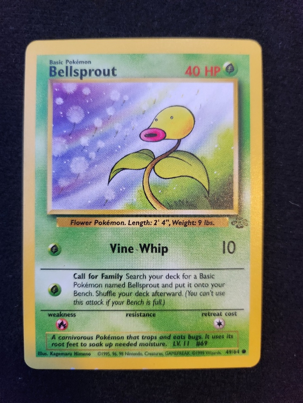 Bellsprout (49/64) - Original Pokémon Trading Card Game - Jungle (1999)
